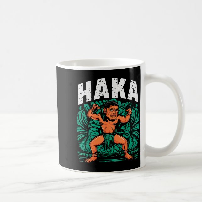 Haka Dance Funny Maori Dance Culture Outfit  Coffee Mug (Right)