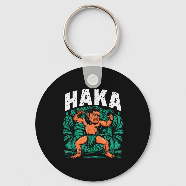 Haka Dance Funny Maori Dance Culture Outfit  Key Ring (Front)