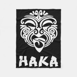 Haka New Zealand Rugby Fans Maori Haka Dance Fleece Blanket