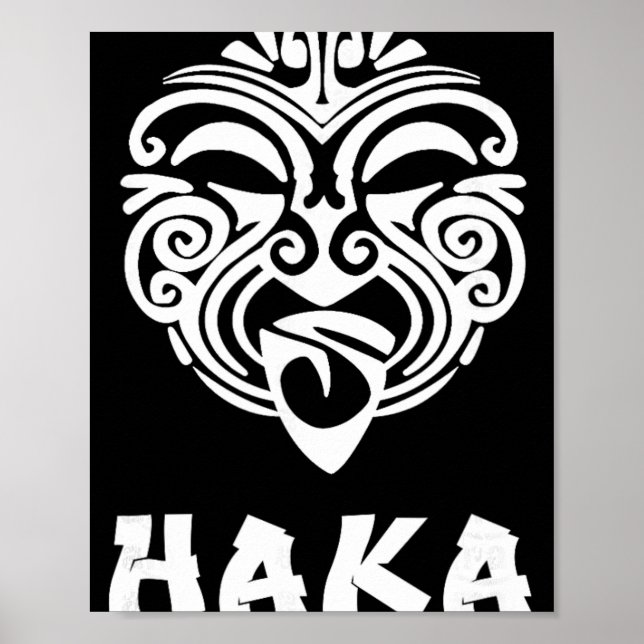 Haka New Zealand Rugby Fans Maori Haka Dance  Poster (Front)