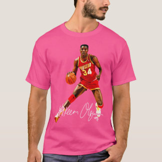 Hakeem Olajuwon Basketball Signature Vintage Retro T-Shirt