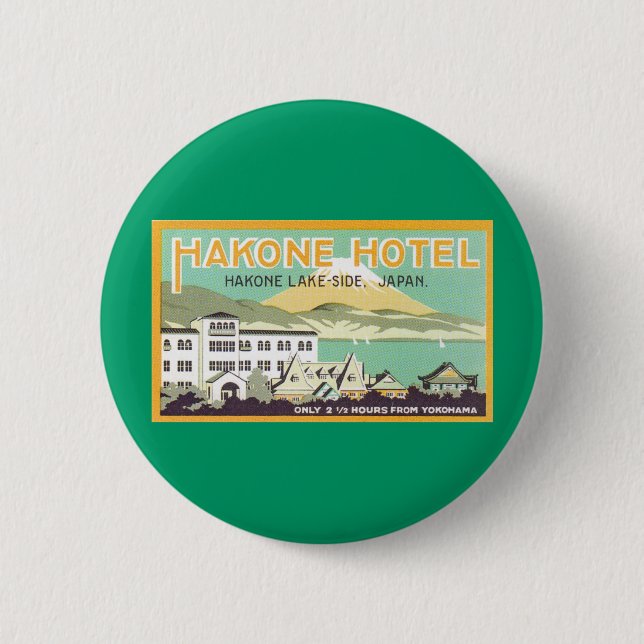Hakone Hotel Japan 6 Cm Round Badge (Front)