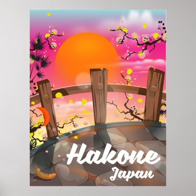 Hakone japan blossom poster. poster (Front)