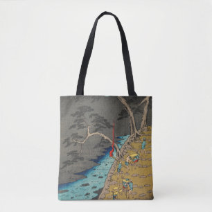 Hakone, Japan: Vintage Woodblock Print Tote Bag