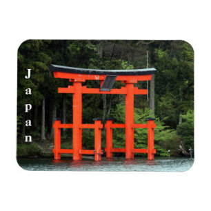 hakone torii japan postcard magnet