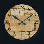 HaKotel - The Western Wall - Hebrew Script Round Clock<br><div class="desc">The "Hebrew Essentials, " Consumer Marketplace offers a shopping experience as you will not find anywhere else. Our speciality is Hebrew, and in our store your will find Hebrew in block, script, and Rashi script. Tell your friends about us and send them our link: http://www.zazzle.com/HebrewNames?rf=238549869542096443* ENJOY YOUR VISIT!</div>