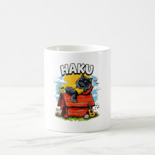 Haku Chill Summer Black Cat Chilling Coffee Mug