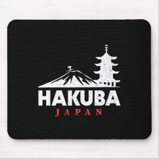 Hakuba Japan Ski Resort Retro Skiing Snowboarding Mouse Mat