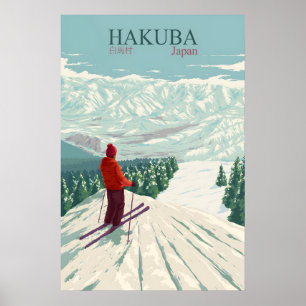 Hakuba Japan Ski Resort Travel Poster