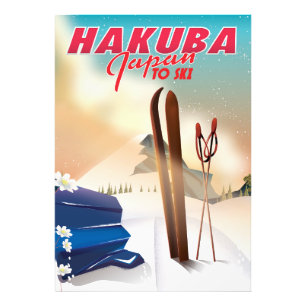 Hakuba Japanese travel poster. Photo Print