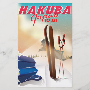 Hakuba Japanese travel poster. Stationery