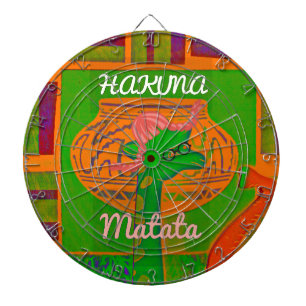 Hakuna Giraffe Art Print Dartboard