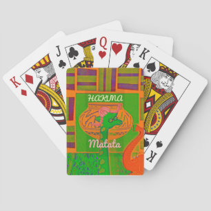 Hakuna Giraffe Art Print Playing Cards