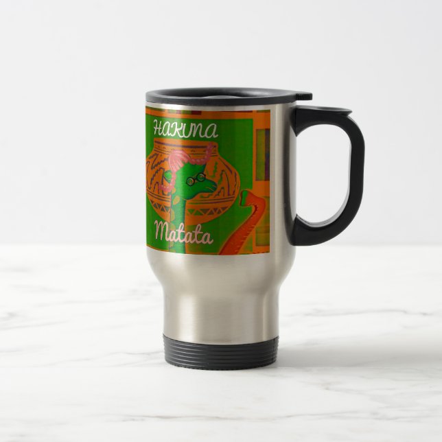 Hakuna Giraffe Art Print Travel Mug (Right)