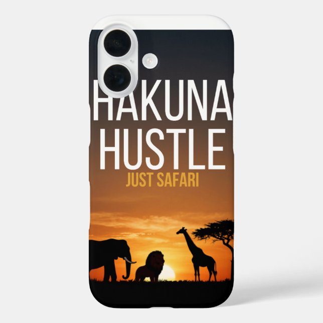 Hakuna Hustle Just Safari Case-Mate iPhone Case (Back)