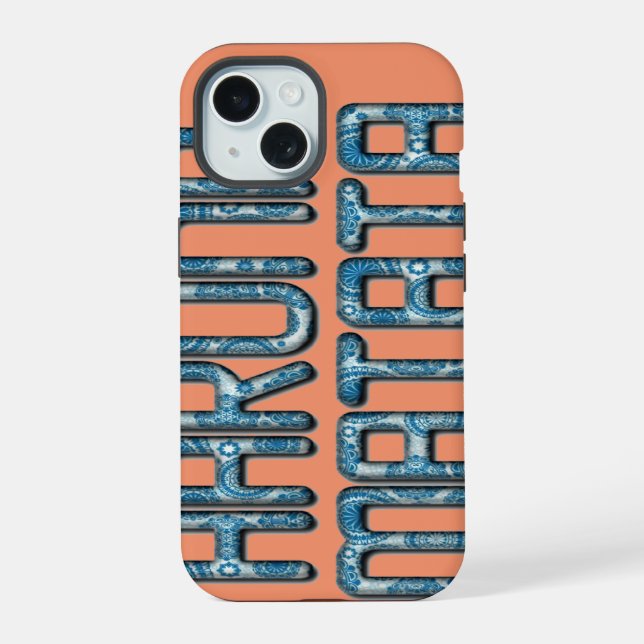 Hakuna Matata 3D Art Print iPhone 15 Case (Back)