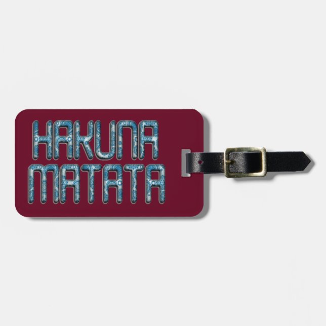 Hakuna Matata 3D Art Print Luggage Tag (Front Horizontal)
