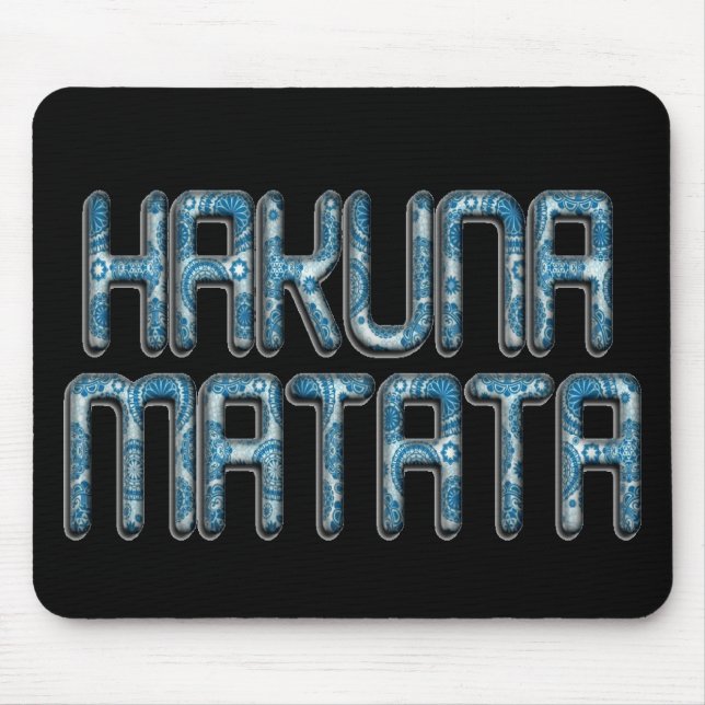 Hakuna Matata 3D Art Print Mouse Mat (Front)