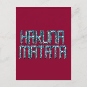 Hakuna Matata 3D Art Print Postcard
