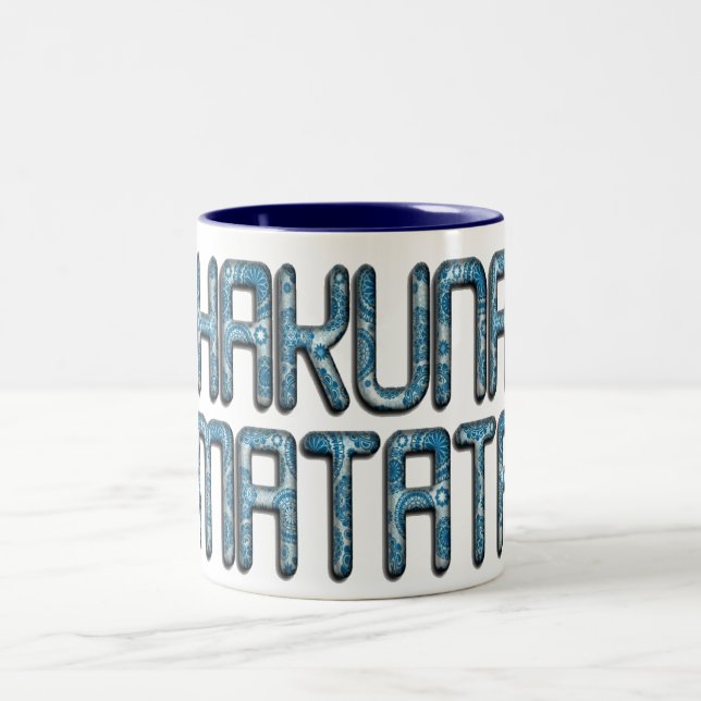 Hakuna Matata 3D Art Print Two-Tone Coffee Mug (Center)