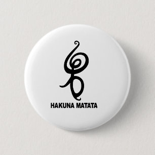 Hakuna Matata - African Symbol 6 Cm Round Badge