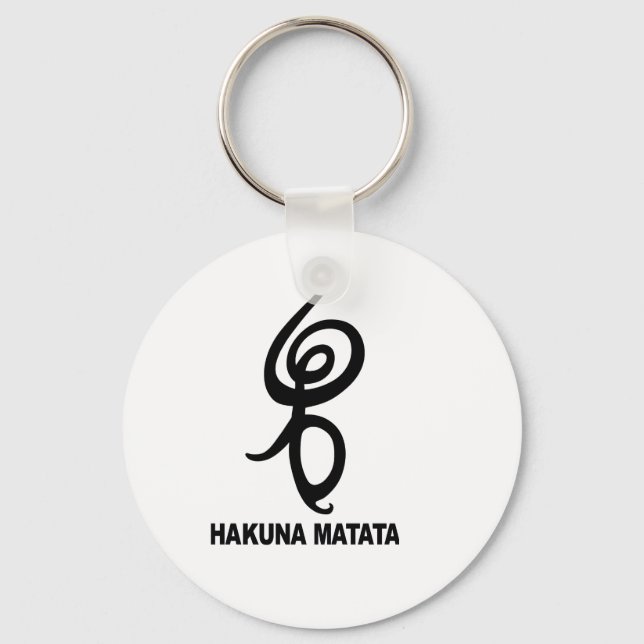 Hakuna Matata - African Symbol Key Ring (Front)