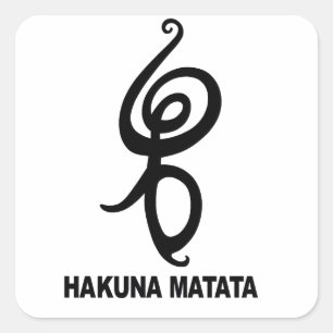 Hakuna Matata - African Symbol Square Sticker