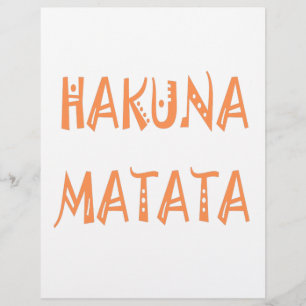 Hakuna Matata – African Tribal Text Art Letterhead Template