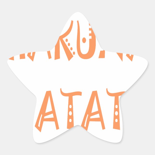 Hakuna Matata – African Tribal Text Art Star Sticker (Front)