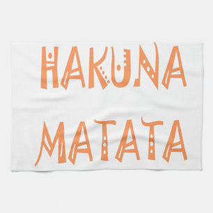 Hakuna Matata – African Tribal Text Art Tea Towel