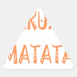 Hakuna Matata – African Tribal Text Art Triangle Sticker
