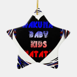 "Hakuna Matata" Baby Kids Design Ceramic Tree Decoration