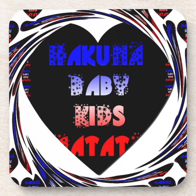 "Hakuna Matata" Baby Kids Design Coaster (Front)