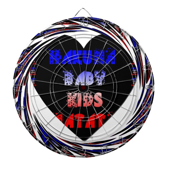 "Hakuna Matata" Baby Kids Design Dartboard (Front)