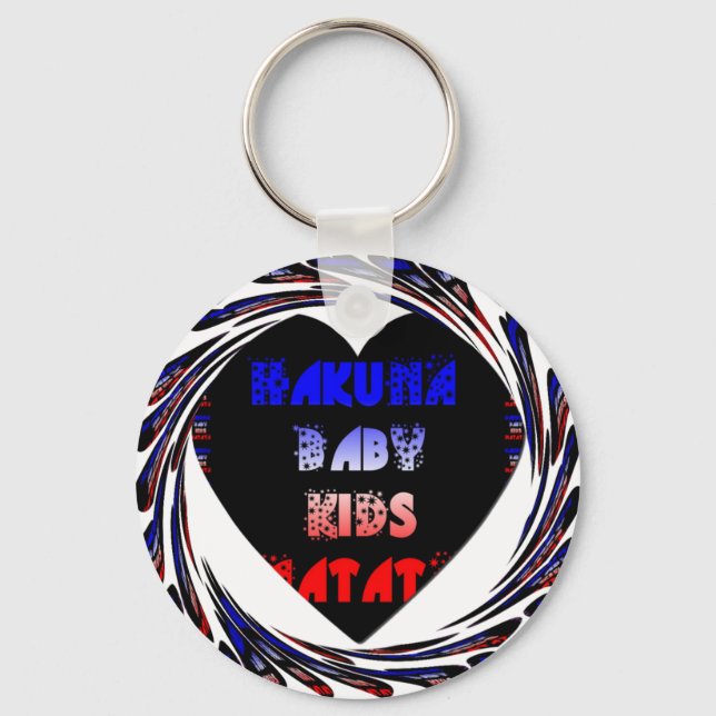 "Hakuna Matata" Baby Kids Design Key Ring (Front)