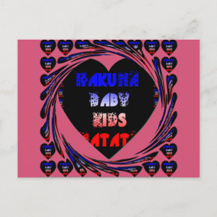 "Hakuna Matata" Baby Kids Design Postcard