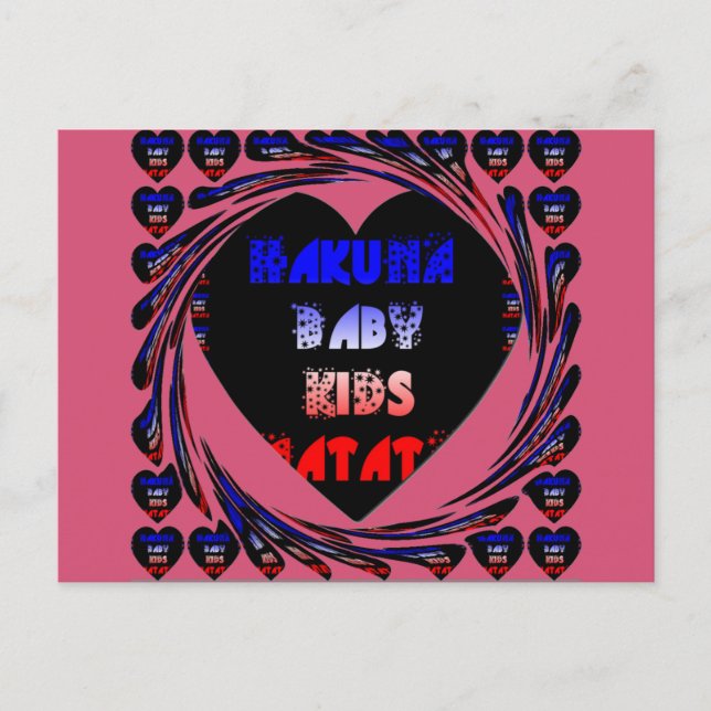 "Hakuna Matata" Baby Kids Design Postcard (Front)