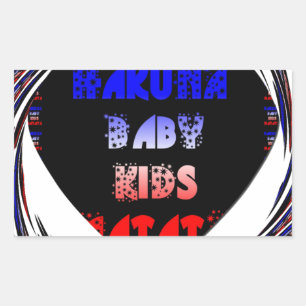 "Hakuna Matata" Baby Kids Design Rectangular Sticker