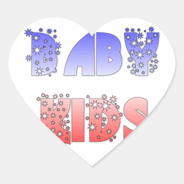 Hakuna Matata Baby & Kids: French Colour Design Heart Sticker (Front)