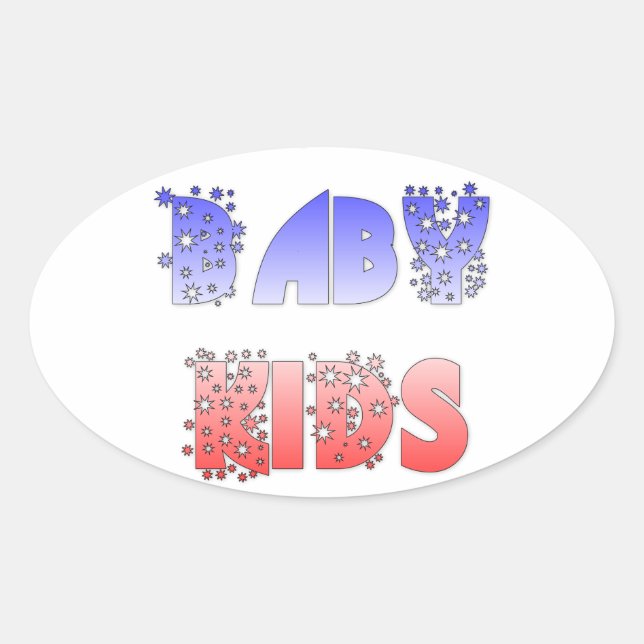 Hakuna Matata Baby & Kids: French Colour Design Oval Sticker (Front)