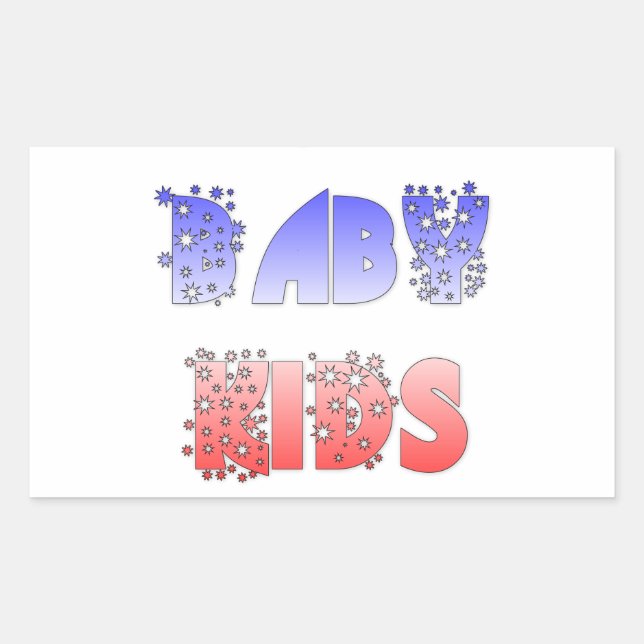 Hakuna Matata Baby & Kids: French Colour Design Rectangular Sticker (Front)