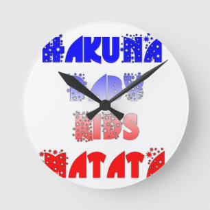 Hakuna Matata Baby & Kids: French Colour Design Round Clock