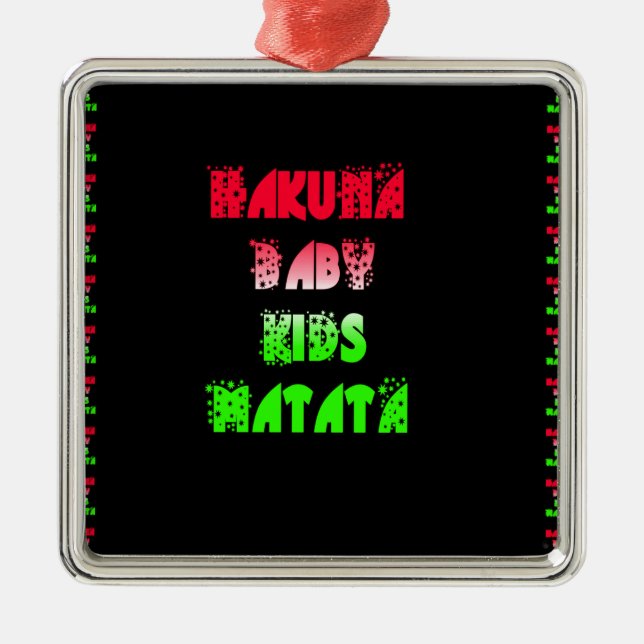 Hakuna Matata Baby Kids Gifts  amazing  colour des Metal Tree Decoration (Front)
