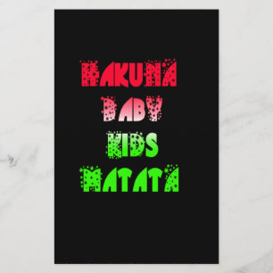 Hakuna Matata Baby Kids Gifts amazing colour des Stationery