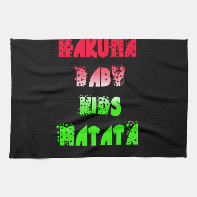 Hakuna Matata Baby Kids Gifts  amazing  colour des Tea Towel (Horizontal)