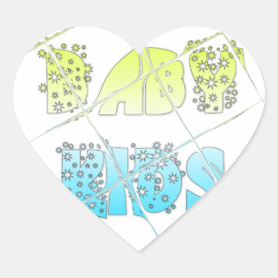 Hakuna Matata Baby Kids Happy Colours Art Print De Heart Sticker