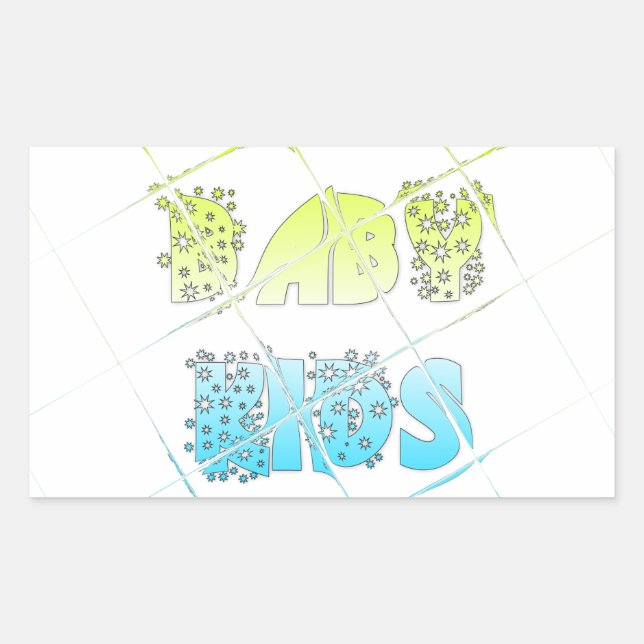 Hakuna Matata Baby Kids Happy Colours Art Print De Rectangular Sticker (Front)