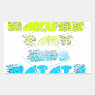 Hakuna Matata Baby Kids Happy Colours Art Print De Rectangular Sticker