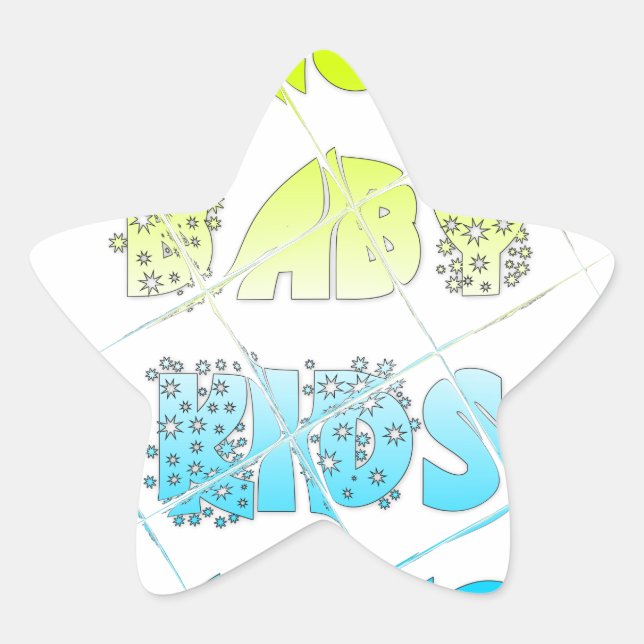 Hakuna Matata Baby Kids Happy Colours Art Print De Star Sticker (Front)