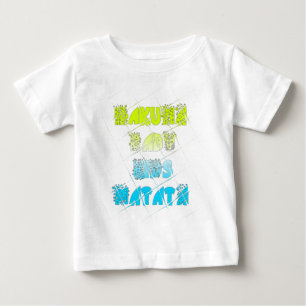 Hakuna Matata Baby Kids Happy Colours Art Print De T-Shirt